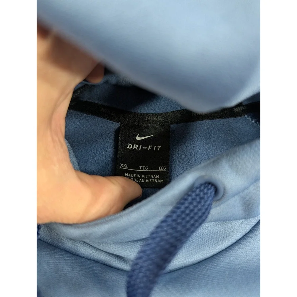 NIKE MEN'S‎ THERMA HOODIE PULLOVER DRI FIT TRAINING SWEATSHIRT, BLUE, SIZE 2XL